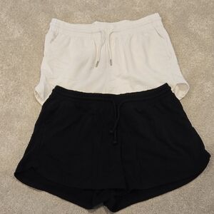 H&M Black and White Athletic Shorts